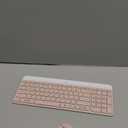 Logitech MK470 Slim Wireless Keyboard and Mouse Combo - Modern Compact Layout, Ultra Quiet, 2.4 GHz USB Receiver, Plug n' Play Connectivity, Compatible with Windows - Rose