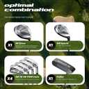 9 Pieces Golf Clubs Set for Men & Women - Complete Mens Golf Clubs Full Set Right/Left Handed Includes Stand Bag with Rain Hood, 1# Drive, 5# Hybrid 5# 7# 9# PW# Irons and Putter