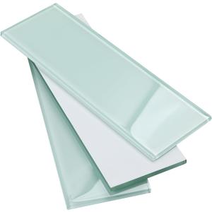 Glass Subway Tile 4 x 12 Inch Light Green for Kitchen Backsplash Bathroom Wall Pack of 12 Sheets