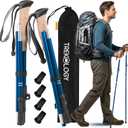 TREKOLOGY Trekking Poles  Lightweight, Adjustable Hiking Sticks for Men & Women  Durable Aluminum, Compact & Foldable with Comfortable Grip  Perfect for Hiking, Walking & Seniors, TREKZ XE