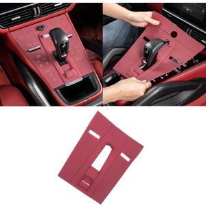 for Porsche Cayenne Center Console Cover, Silicone Center Console Protector Film for Porsche Cayenne Accessories 2018-2023 (for Cayenne 2018-2023 Red)
