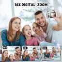 50.0 Mega Pixels Kids Camera for 5-13 Year Old Girls Boys with WiFi,MP3,Video Recording,Children Digital Selfie Video Camcorder 1080P Dual Lens 2.4 Inch HD,32G TF Card (Black)