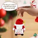 OASSIE Santa Claus Gifts for Christmas Decorations - Santa Crochet Holiday Decorations - Emotional Support Crochet Gifts for Women Men, Stocking Stuffers Christmas Decor, Xmas Gift for Friend Family