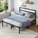 Full Size Bed Frame with Headboard and Footboard, 14 Inch Metal Platform Full Bed Frame with Steel Slat Support, No Box Spring Needed, Noise Free, Easy Assembly, Black