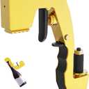 Champagne GunChampagne Gun for Parties - Lightweight Plastic Sprayer with Adjustable rubber plugPortable &Safe Beer Shooter for Birthdays, WeddingsEasy Clean & Reusable(Gold)