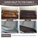 BSZHTECH Leather Repair Tape Self-Adhesive Leather Repair Patch for Couch Furniture Sofas Car Seats Advanced PU Vinyl Leather Repair Kit (Dark Brown, 3.9X79 inch)