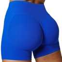 Adamotto Workout Shorts for Women - Scrunch Butt Lifting Booty Impact Shorts for Gym Fitness Running Biker- Klein Blue Medium (Blue, M)