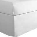 Todays Home Classic Tailored Bed Skirt Dust Ruffle, Cotton Blend Design, 14" Drop Length, King, White