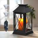 Candle Warmer Lamp with Timer,Compatible with 3 Wick Candles/Large Candel Jars,Vintage Lamp Candle Warmer Lantern,Dimmable Candle Lamp Warmer Farmhouse,Fully Enclosed Designed and Hanging Up-Black