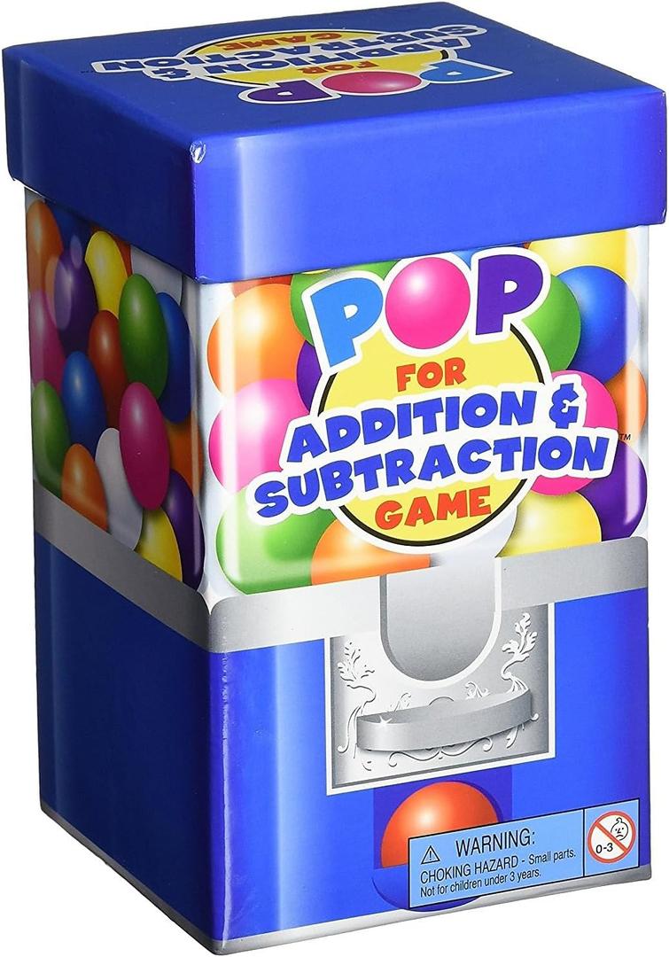 Learning Resources Pop for Addition & Subtraction Math Game - Number Flash Cards, Math Manipulatives, Classroom Must Haves, Homeschool, Montessori, Board Games, Gifts for Boys and Girls