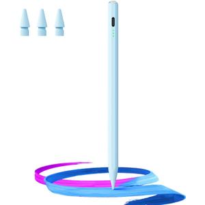 Stylus Pen for iPad(2018-2025)-13 Mins Fast Charge with Tilt Sensitivity & Palm Rejection for iPad 11/10/9/8/7/6th Gen, Air 7/6/5/4/3/M3/M2, Pro 13"/12.9"/11"/M4, Mini 7/6/5th,Blue