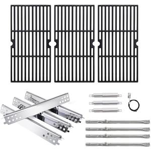Grill Replacement Parts for Charbroil 463344015 Advantage 4 Burner Grill, Grill Grates & Burner & Igniter & Heat Shield & Carryover Tubes for Char-Broil Advantage 463344015 Item #606686 Lowe's (Repair Kit with Grates)