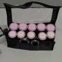 Remington Compact Ceramic Dual Voltage Hot Rollers for Long and Short Hair, Hair Setters, Hair Curlers, 1-1 " Purple/Black, 10 Piece Set