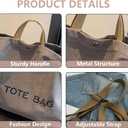 Women Canvas Tote Bag Travel Shoulder Bag Large Capacity Crossbody Top Handle Fashion Handbags