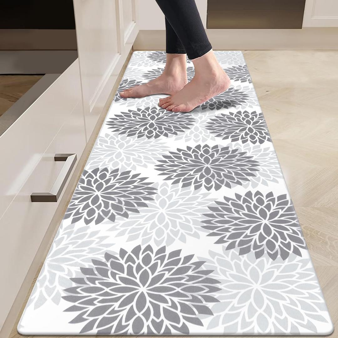 HEBE Kitchen Mat Cushioned Anti Fatigue 20"x71", Non Slip Kitchen Mats for Floor, Waterproof Ergonomic Comfort Standing Carpet Runner for Kitchen Sink, Home Office, Laundry Room