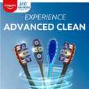 Colgate 360 Advanced Clean Adult Soft Toothbrush Pack, 6 Soft Bristled Toothbrushes with Cheek and Tongue Cleaner, Helps Clean Your Teeth, Tongue, Cheeks, and Gums, 6 Pack