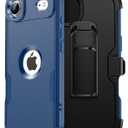 for iPhone Air Magnetic Case with Blet Clip Hoslter,Compatible with Magsafe,2X Screen Protector,Heavy Duty Protection,Rugged & Durable Phone Cover for iPhone Air Case,Blue