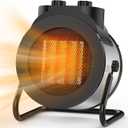 Space Heaters for Indoor Use, 1500W PTC Electric Heater with 90°Adjustable Angle, Fast Safety Heat, Small Portable Heater for Office Home(Silver)