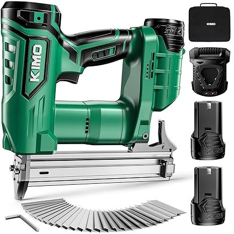 KIMO 18 Gauge Cordless Brad Nailer Battery Powered w/2X2.0 Batteries & Charger, 5000pcs Nails, 2 Modes with Single & Contact Firing