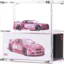 1:64 Diecast Model Car Display Case, Compatible with Mini GT & Kaido House, Clear Acrylic Diecast Cars Showcase Collector Storage Box
