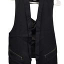 DKNY Black Sleeveless Lapel Vest Women’s S