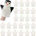 Soulchen 24 Pcs DIY Cotton Hand Puppet Kit 8 x 9.8 Inch Making Your Own Puppets Blank Fabric for DIY Crafting Storytelling Family Activities Art Party Supplies Creative Play Holiday Subject Gifts