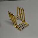 Plate Holder Easel Display Stand - 4.5 inch Metal Plate Stands for Display - Tabletop Picture Stand - Gold Iron Easels for Display Pictures | Photo Frames | Book | Decorative Plates | Plaque - 3 Pack