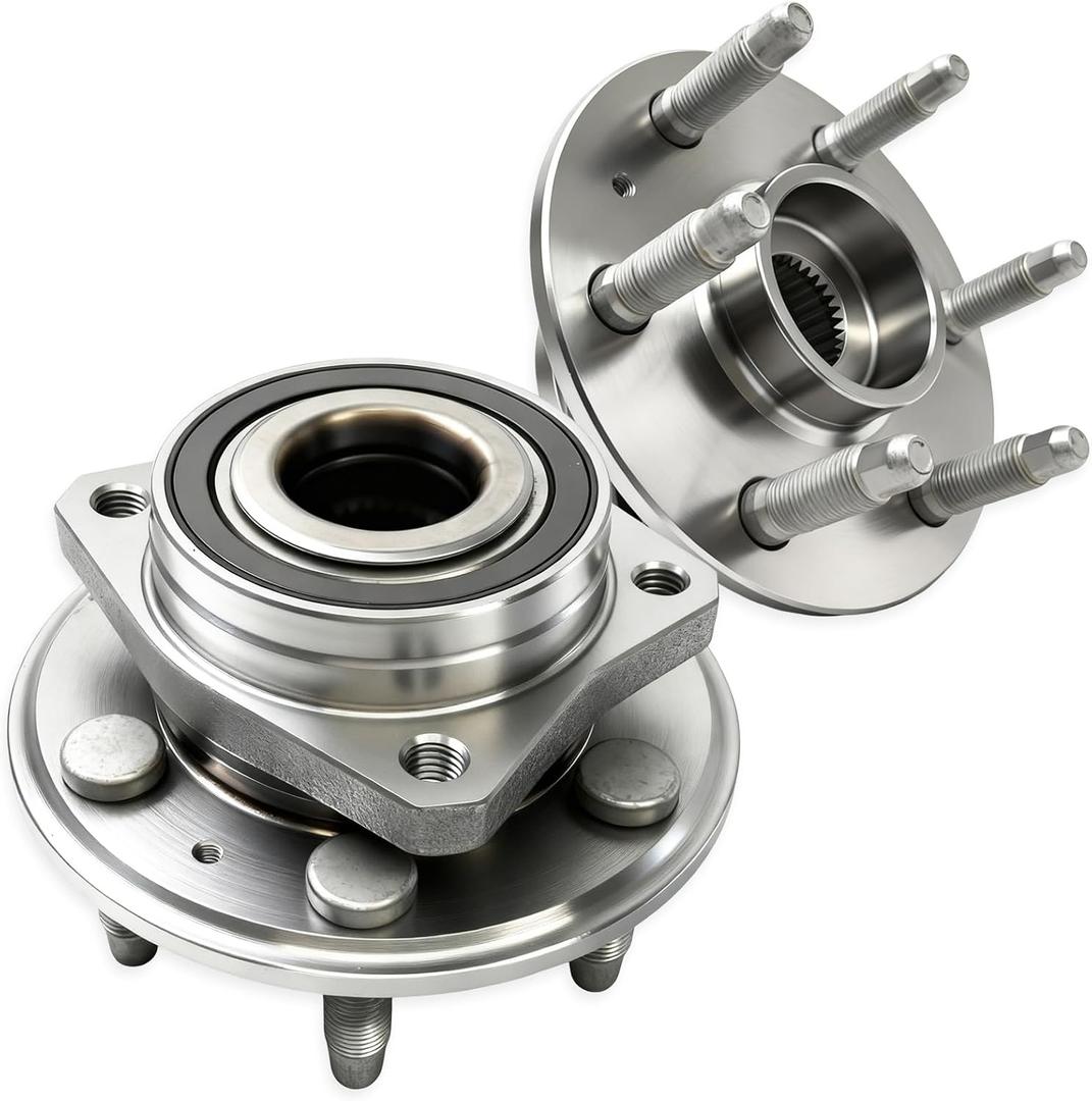 2 Pcs 513289 Front Wheel Bearing Hub Assembly Compatible with Cadillac SRX 2010-2012 2014, for Saab 9-4X 2011, Rear Hub Bearing for Cadillac SRX 2013 2015 2016, 6 Lugs w/Encoder ABS