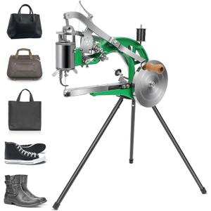 Leather Sewing Machine Cobbler Stitching Machine Shoe Repair Machine with Dual Cotton Nylon Line for Sewing Upsolery, Bags, Tents, Clothes, Belt and Coats