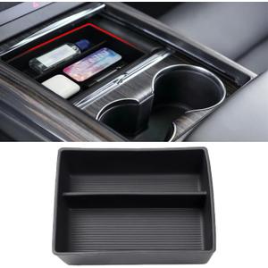 Jaronx Compatible with Tesla Model S/X Console Organizer 2021-2026, Refresh Center Console Storage for Model X/S Plaid/Long Range, Silicone Organizers Tray for Tesla X/S Accessories