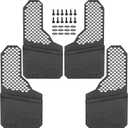 Heavy Duty Mud Flaps, All-Weather Splash Guards, Built for Tough Protection, Universal Fit for Trucks SUVs & Vans, Off-Road & Daily Driving, 4PCS Front & Rear (OEM Black Style)