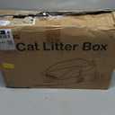 2PACK Stainless Steel Cat Litter Boxes, XL Large Metal Litter Box with High Sides Lid, Odor Free Litter Pan Include Scoop Easy Cleaning Anti-Scratch Kitty Cat Box Anti-Urine Leakage, Non-Sticky