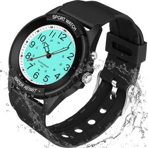 PROKING Waterproof Nurse Watch for Medical Professionals Students Women Men, Night Light, 12/24 Hour Military Time Easy to Read Dial, Second Hand Watch for Nursing Day Gifts (Black)