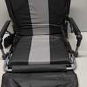 HIGH POINT SPORTS Foldable Stadium Seat Portable Folding Stadium Chairs Padded Bleacher Seat Cushion Bleacher Chair with Armrest and Cup Holder (Black-grey)