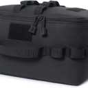 Tactical Camping Storage Bag 11L Tactical Utility Tote Bag Camping Cookware Organizer Trunk Organizer with Shoulder Strap (Black)