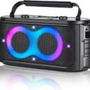 Portable Bluetooth Speaker 300W Peak Big Powerful Loud Sound Deep Bass Large Wireless Boombox with Subwoofer DSP Led Light for Home Party Outdoor Gatherings Camping Backyard