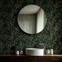 Peel and Stick Wallpaper Dark Green and Gold Floral Wallpaper Vintage Flower and Leaf Contact Paper for Cabinets Self-Adhesive Removable Wallpaper for Bedroom Bathroom Kitchen 394"x17.3"