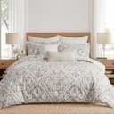 Levtex Home - Becker Taupe Duvet Cover Set - King Duvet Cover + Two King Pillow Cases - Ikat - Taupe, Grey and Cream - Duvet Cover (106 x 94in.) and Pillow Cases (36 x 20in.) - Cotton