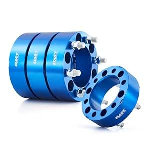 Orion Motor Tech 6x5.5 Wheel Spacers, 2 Inch Blue Wheel Spacer Kit with M14x1.5 Studs Compatible with Chevy Silverado 1500 Chevrolet Tahoe GMC Yukon Suburban, 108mm Bore Blue Wheel Spacers