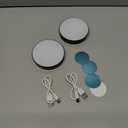 Ferswe Rechargeable Tap Light 6000K, Dimmable Touch Light with 1000mAh Large BatteryBrightness Adjustable, Stick on Lights for Closet, Cabinet, Counter, Kitchen, Bedroom and Wall(2 Pack) (Cool White, Black)