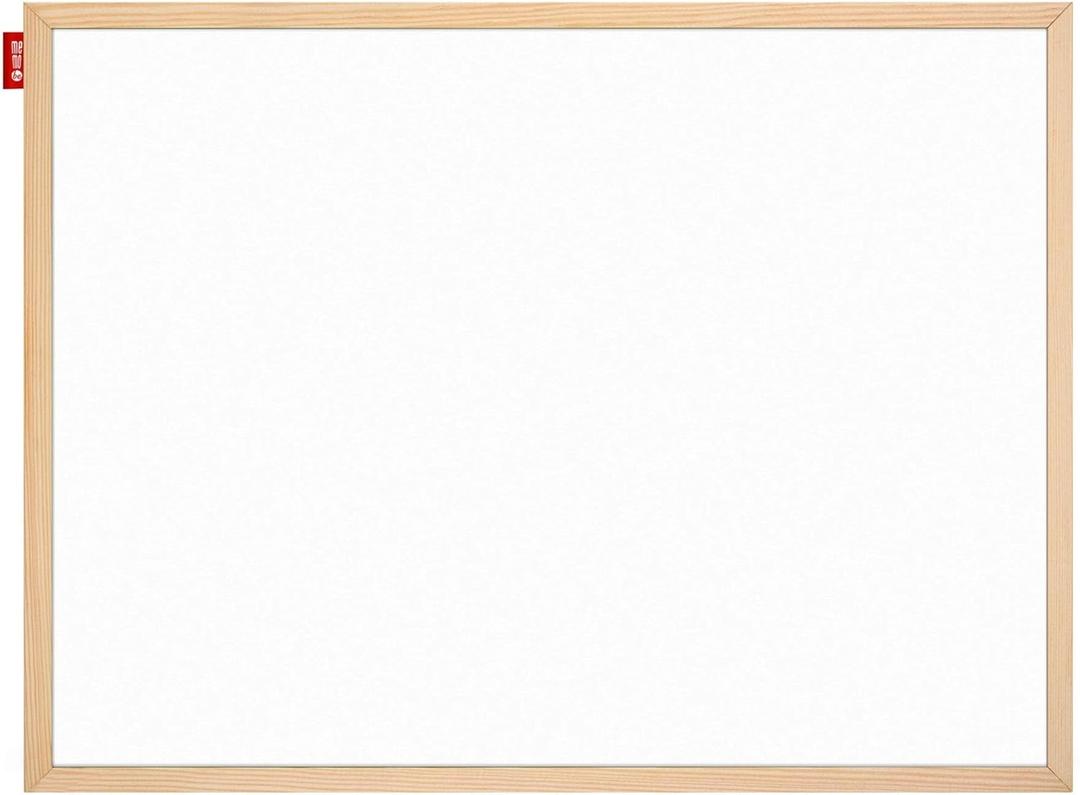 Memobe - Magnetic Board Large 60 x 40 cm - Magnetic Whiteboard - Magnetic Notice Board with Wooden Frame - Magnetic Wall Children's Room, Office Organiser, School Accessories - Magnetic Board Children