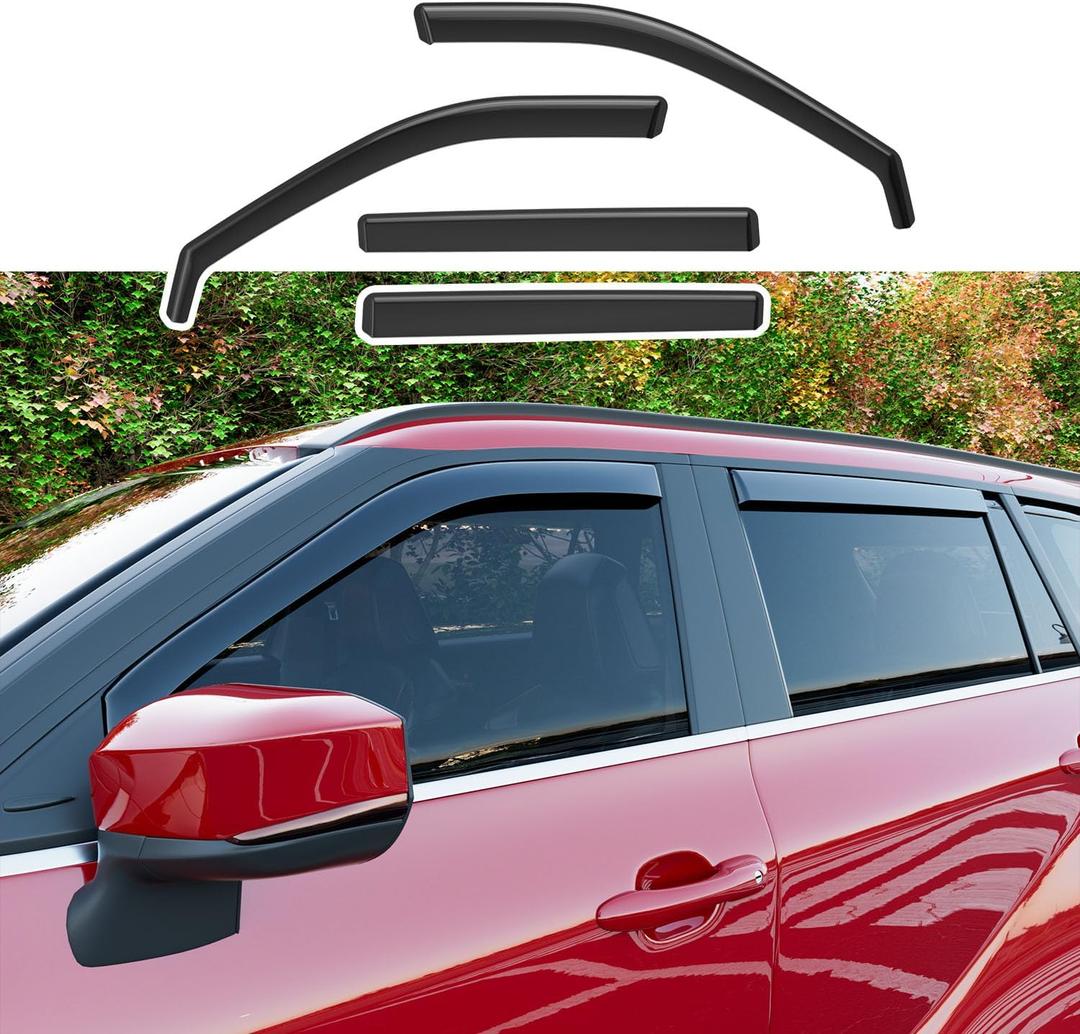 Xipoo Side Window Visor Deflector Compatible with 20-25 Toyota Highlander Rain Deflector 4Pcs Window Visors Replacement for 2020-2025 Toyota Highlander Accessories (Compatible with 20-25 Highlander)