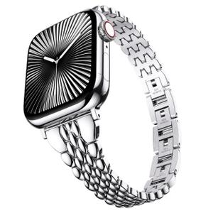 GELISHI Slim Metal Band Compatible with Apple Watch Band 41mm 40mm 38mm 44mm 45mm 46mm 49mm 42mm Women, Thin Stainless Steel Strap for Apple Watch Series 11 10 9 8 7 SE 6 5 4 3 Ultra 2 1