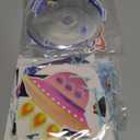 SUNBEAUTY Solar System Birthday Party Decorations Outer Space Happy Birthday Banner Planet Rocket Astronaut Hanging Swirls for Kids Boy Baby Shower First Trip Around The Sun School Supplies (Exploring the Universe)