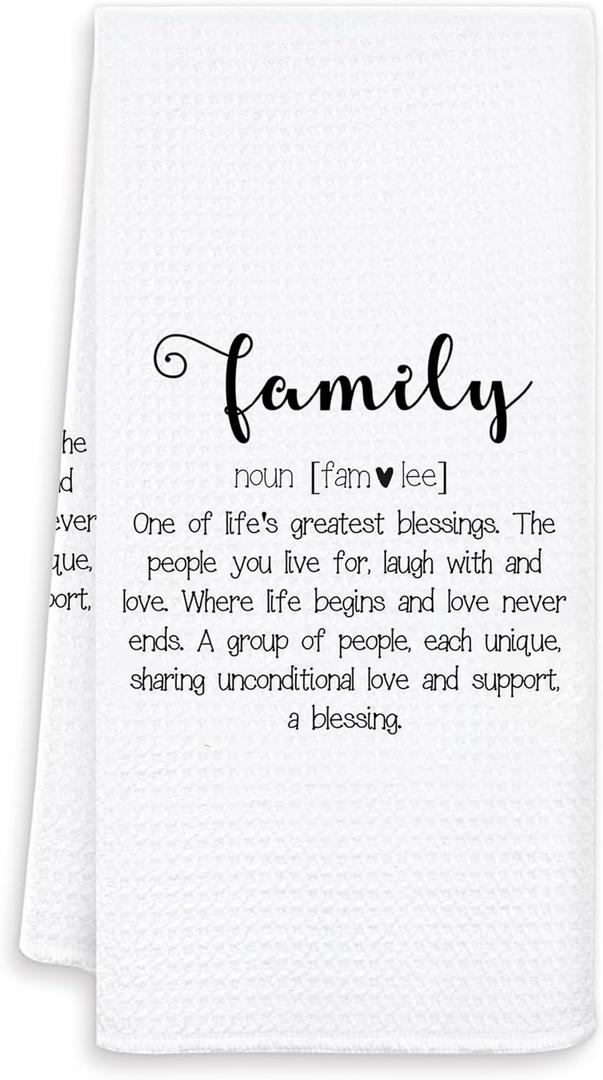 Family Reunion Gifts Kitchen Towels, Housewarming Gifts New Home Hand Towels for Bathroom Decor, Gift for Family Hostess Dish Tea Towels for Kitchen Decor, 16x24 Inches