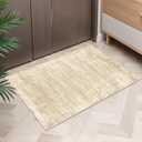 zesthome Washable 2x3 Area Rugs - Door Mat Abstract Rugs for Entrance, Stain Resistant Rugs for Bedroom Kitchen Living Room with Non Slip Backing, Low Pile Home Decor Floor Mat 2x3 (Beige/Brown)