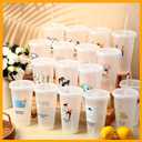 Skylety 24 Pcs Funny Employee Appreciation Cups Gifts Bulk 24oz Employee Plastic Tumblers with Lids and Straw, Office Group Management Team Gifts Work Awards for Staff Coworker(Transparent)