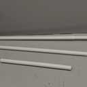 MEXAU White Tension Curtain Rods 41-146 In Extra Long Outdoor Patio Curtain Rods No Drilling Adjustable Heavy Duty Tension Rods for Windows Bathroom Living Room Curtains, Rod Diameter 1.26In
