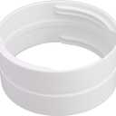 Mobile Air Conditioning Accessories Exhaust Duct Butt Connector 130mm 150mm Portable AC Hose Extender ABS Plastic Threaded Coupling White Universal-Fit(130mm)