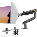 NB Gaming Monitor Arm for Screen up to 60 inches, Holds 44 lbs(20 kg), VESA 75/100, RGB Light, Heavy Duty Monitor Stand, Aluminum Ultrawide Screen Mount Height Angle Adjustable Grey Black